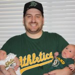 Daddy and his little A's fans