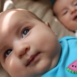 Hanging out in Mommy and Daddy's bed