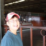 Matt getting ready for the bumper cars