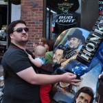 Jim playing the guitar in downtown Nashville