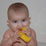 Yum, rubber ducky! 